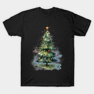 Watercolor Christmas Tree T-Shirt